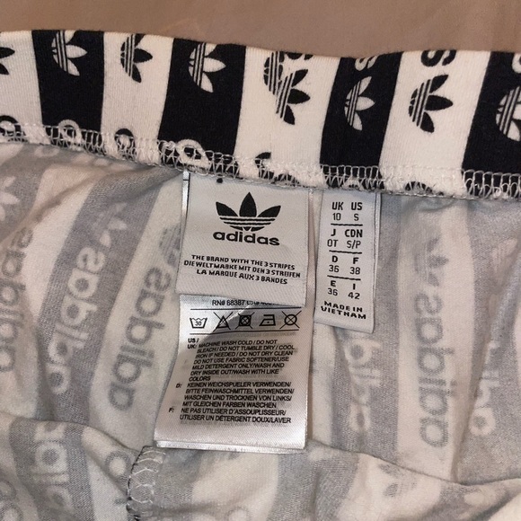 Woman’s Small Adidas Leggings Black/White - Picture 3 of 4